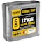 Core Tarps Heavy Duty Tarp, 16 ft L x 0.5 mm H x 12 ft W, 5 Mil, Silver/Black, Polyethylene CT-501-12X16 - alternate 1